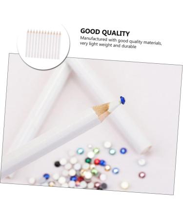 DOITOOL 120 Pcs Nail Point Drill Pencil Nail Art Tool Nail Dotting Pen Sticky Dotting Pen Rhinestone for Nails Rhinestone Picker Pen Rhinestone Picker Tool White Dot Wood Nail Pen - Buy Online on SooperMarket.com