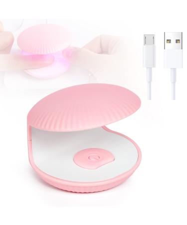krofaue 8W Mini UV Nail Lamp  Pink Mini UV Light for Gel Nails  Professional Portable Nails Curing Lamp  Nail Lamp Nail Dryer for Nail Tips Art & Home DIY  Nail Plate Machine for Nails (Pink White)