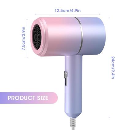 Hojalis Hair Dryer Foldable Travel Hair Dryer Professional Hairdryer Small Hair Dryer Powerful Hair Dryer with Hot and Cold Button Fast Drying Ionic Hairdryer for Women Men Salon Home Travel - Buy Online on SooperMarket.com