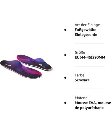 3angni Orthopedic Insoles for Flat Feet - Heel Spur & Plantar Fasciitis Relief | EU Size 47-48 | Unisex Comfort Shoe Insoles - Buy Online on SooperMarket.com