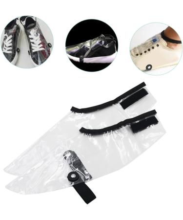 Angoily Barber Shoe Covers - Haircut Protector & Hair Dye Cloak Set | Transparent 34x15cm Ideal for Hairdressers & Cosmetologists - Buy Online on SooperMarket.com
