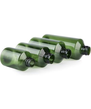 Tianzd 6-Pack 200ml Green Plastic Bottles with Black Aluminum Screw Caps & Orifice Reducers - Ideal for Essential Oils & Cosmetics | International Shipping Available - Buy Online on SooperMarket.com