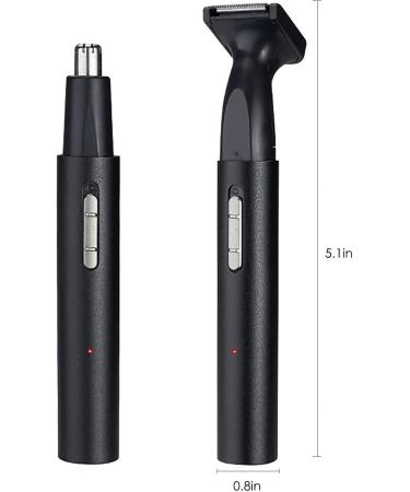 Buy 2 in 1 USB Rechargeable Nose Hair Trimmer - Waterproof Dual Edge Blades for Men & Women - Perfect for Home & Travel - Buy Online on SooperMarket.com