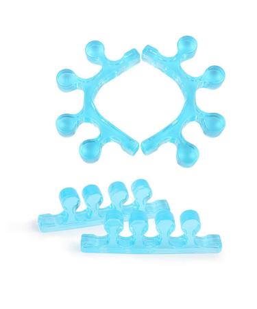 KALLORY Splitter 1 Pair Silicone Gel Silicone Toe Dividers Hammer Toe Separators Gel Toe Stretcher & Separator Bunion Cushions Gel Valgus Adjuster Orthotics Splitter Toe Splitter Splint