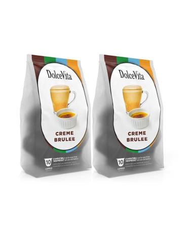 Cr me Br l e - Nespresso Compatible Pods. Indulge in Italian Elegance with a Twist. Caf -Style Delight Caramelized Vanilla Bliss in Every Sip! Perfect Caffeine-Free Treat 20 Capsules Bundle