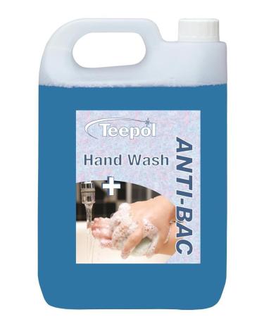 Teepol Anti-Bac Hand Wash - Luxury Liquid Hand Soap - Lightly Scented Antibacterial Handwash - Effective Germ-Killing Hand Soap - Soft on Skin 5 Litre