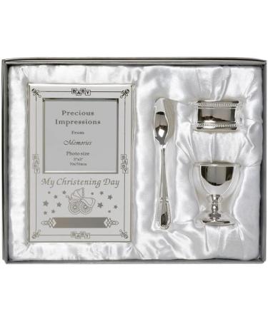 Silver Plated Christening Day Gift Set - 4-Piece in Presentation Box - Buy Online on SooperMarket.com
