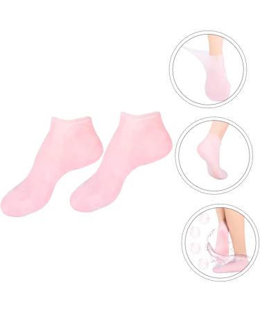 minkissy 3 Pairs Sock Feet Lotion Silicone Gel Moisturizing Heel Sleeves Spa Rejuvenate Birth Control Wallet Knee Scooter Pad Gel Booties Skin Dry Cracked Gel Pillow Miss Sebs Foot Pink - Buy Online on SooperMarket.com