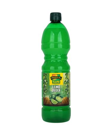 Tropical Sun 100% Pure Lime Juice 1L (Pack of 1). Perfect for Tacos Drinks Sauces Salad Dressings Lime 1.00 l (Pack of 1)