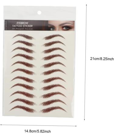 Gogogmee 4 Sheets Waterproof Eyebrow Stickers Eyebrow Tools 4d Artificial Eyebrow Tattoos Cosmetic 6d Hair 21x14.8cm Brown - Buy Online on SooperMarket.com