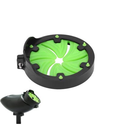 OUKENS Paintball Speed Feed Gate Lid, Outdoor PP Plastic Green Black Petals Triangular Universal Paintball Speed Feed Gate Lid Hoppers Cover