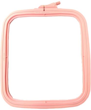 Nurge Pink Plastic Square Embroidery Hoops  Cross Stich Hoop  Punch Needle Hoop (Medium)