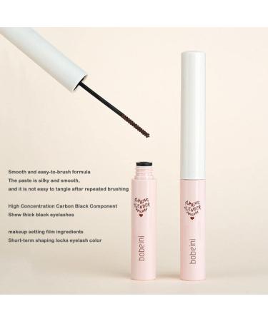Mascara with Small Brush Head Waterproof and Long-Lasting Slender and Curly No Smudge Lengthened Thickened Fine Comb Type for Womenf 1.5g Brown - Buy Online on SooperMarket.com