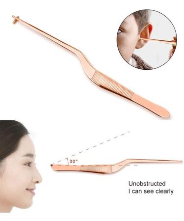 Earwax Removal Kit LED Light Ear Curette Tools Stainless Steel Ear Cleaner for Children and Adults Tweezer Earpick Exfoliator Cleansing Tools Set with Storage Box Rose Gold 8 Pcs (rose gold) - Buy Online on SooperMarket.com