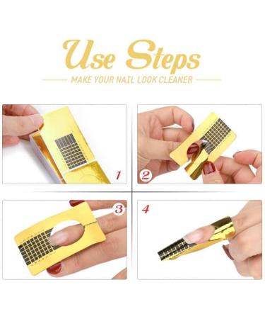 Buy G2plus 100-Piece Nail Extension Template - Golden Stencil for Gel Nails | Best Quality & International Shipping - Buy Online on SooperMarket.com