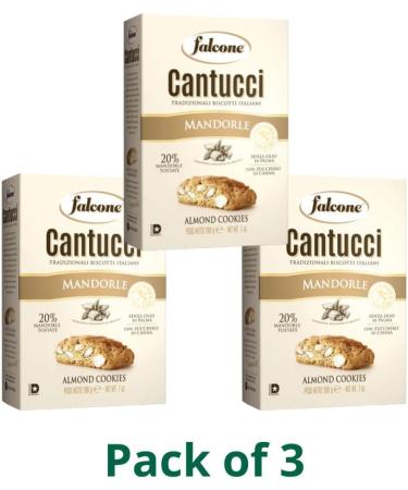 Falcone Almond Cantucci 200g Pack of 3 - Mandorle Cantuccini - Buy Online on SooperMarket.com