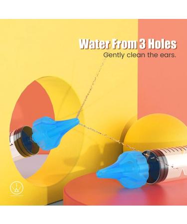 2pc Ear Cleaning Irrigation Kit | Ear Wax Removal Tool | Comfortable PP+Silica Gel | 10ML Syringe for Water Washing - Buy Online on SooperMarket.com