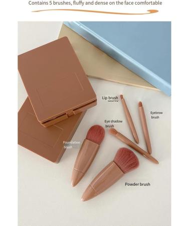 Widybord Mini 5 Makeup Brushes Multifunctional Makeup Brush with Mirror Powder Brush Eye Shadow Brush Blending Brush - Buy Online on SooperMarket.com