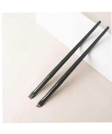 Tossper 2-Piece Professional Makeup Brush Set | Angled Eyebrow & Flat Eyeliner Brushes for Flawless Beauty - Buy Online on SooperMarket.com