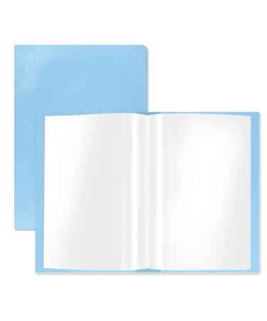 Diamond Painting Storage Book 40 Clear Pockets Sleeves Protectors Art Portfolio Book for 30 x 40 cm Diamond Painting Presentation (Can Accommodate 16.5 X 12.1inch) - Blue