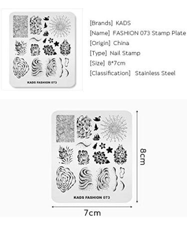 Alexnailart Nail Stamping Plate FA073 - Flower Design Stencil for DIY Manicure - Buy Online on SooperMarket.com