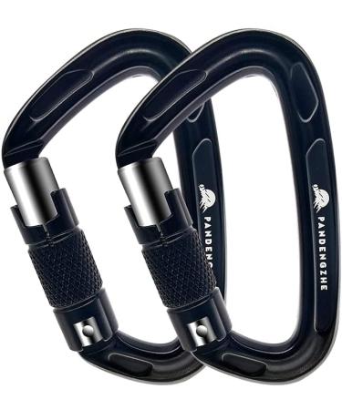 PANDENGZHE Climbing Carabiners, 25KN (5620 lbs) 3.9" Heavy Duty Carabiner Clip, Multipurpose for Rigging, Ropes, Hammocks (2pack)