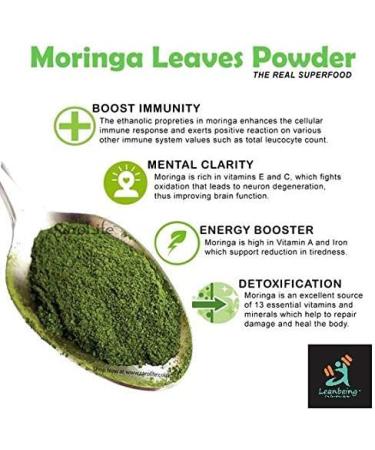 Metrol Leanbeing Organic Moringa (Olifera) Leaf Powder- Powerful Vitamins & Antioxidants (200 Gm) - Buy Online on SooperMarket.com