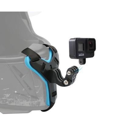 SUREWO Motorcycle Helmet Chin Strap Mount for GoPro Hero 11/10/9/8/7/(2018)/6/5 Black,DJI Osmo Action 3/2,Insta360 ONE R,AKASO/Campark/YI and More