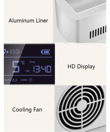 Insulin Cooler Smart New Portable Refrigerated Box Large LCD Display Drug Reefer Rechargeable UV Small Refrigerator White - Buy Online on SooperMarket.com