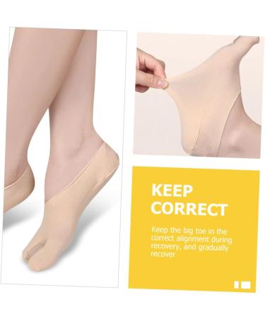 FOMIYES Mens Invisible Toe Separator Boat Socks - 1 Pair | Men & Women Orthodontic Toe Correcting Socks | Comfortable Toe Wraps & Bandages - 17.8x8cm - Buy Online on SooperMarket.com