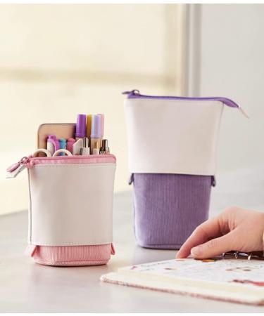 Friinder Telescopic Pen Pencil Holder Stationery Case PU Corduroy Retractable Bag Green - Perfect Holiday Gift - Buy Online on SooperMarket.com