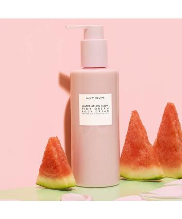 Glow Recipe Watermelon Glow Pink Dream Body Cream - Hydrating Lotion with Hibiscus AHA and Hyaluronic Acid - Lightweight Moisturizer for Smooth Skin (240ml) - Buy Online on SooperMarket.com