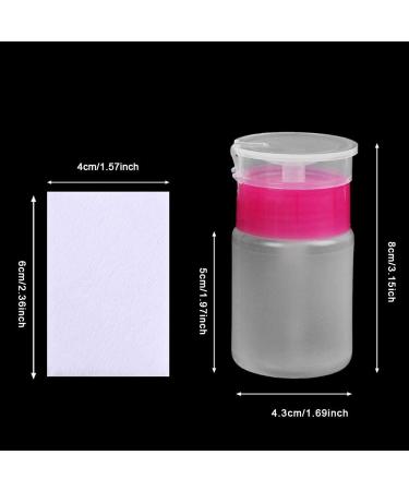 1000pcs Lint Free Nail Wipes & Pump Dispenser Bottle for Acrylic & Gel Nails - Residue-Free Cleaning - Buy Online on SooperMarket.com
