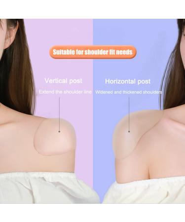 2 Pairs/4 PCS Silicone Shoulder Pads Invisible Shoulder Pads Anti-Slip Shoulder Push-Up Pads Shoulder Enhancer Adhesive Sticky Support Height Enhancer for Womens Clothing (Transparent +Skin) - Buy Online on SooperMarket.com