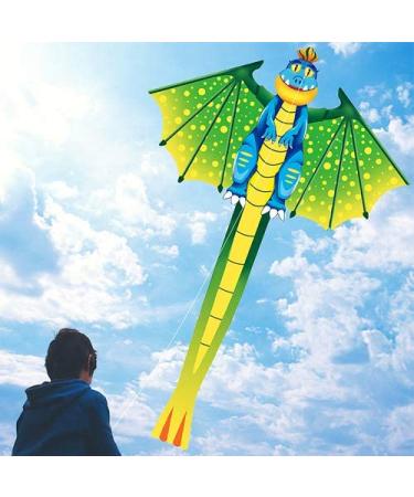 Dinosaur Kite for Kids Ages 3-12 | Easy-to-Fly Beach Kite with Handle and 328FT String - Buy Online on SooperMarket.com