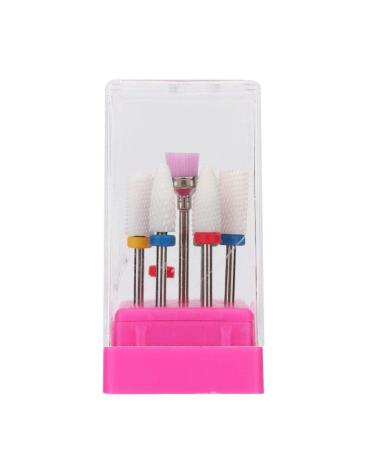 NAROOTE Nail Drill Bits 7Pcs Nail Metal Drill Bits Nail Polishing Burr Manicure Pedicure Accessory Tool Set(TZ-08)