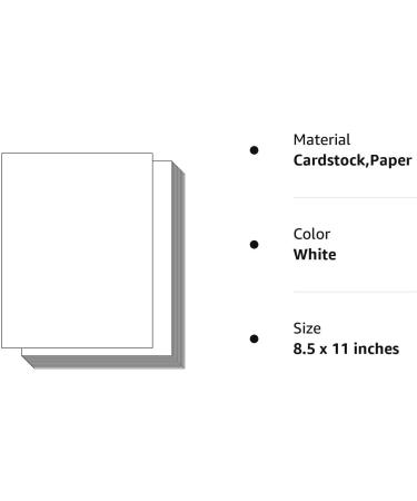 White Cardstock 100 Sheets 8.5 x 11 - Ohuhu Heavyweight 80lb Cover Card Stock - Perfect for Crafts and DIY Cards - Buy Online on SooperMarket.com