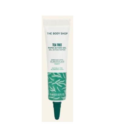 The Body Shop Tea Tree 15ml Rapid Action Gel - Enriched with 2% Salicylic Acid - Vegan - Visibly Reduces Bleminshes Overnight