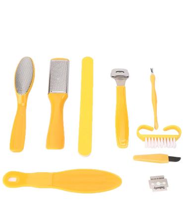 Stainless Steel Foot Dead Skin Removal Tool Set - 9 Pcs Kit for Wet and Dry Cracked Feet - Reusable Foot Rasp for Effective Foot Care - Buy Online on SooperMarket.com