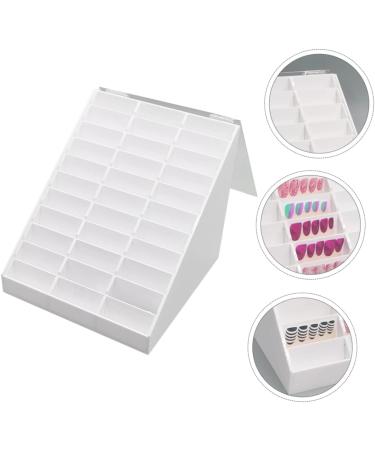 Healeved 1pc Nail Art Display Box Nail Polish Sample Display Nail Sample Display Board Manicure Display Board Nail Polish Display Rack Nail Gel Grid Display Stand White - Buy Online on SooperMarket.com