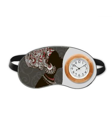 African Women LadyAboriginal Headdress Sleep Eye Head Clock Travel Shade Cover