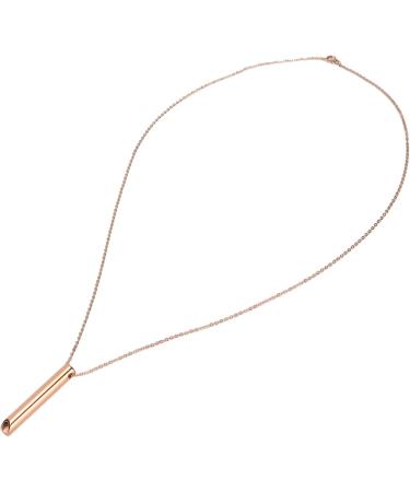Mindful Breathing Necklace Necklace Stainless Steel Reduces Stress Portable Anxiety Whistle for Women and Men Mindfulness Deep Tool Relief Relaxation Meditation Calming Down Panic Attack(Rose Gold) - Buy Online on SooperMarket.com