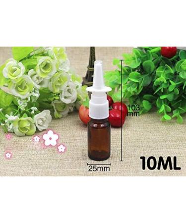 6-Pack 10ml Empty Refill Glass Travel Bottles - Fine Mist Nose Spray for Cosmetics & Perfume - Brown Storage Containers for Medical Use - Buy Online on SooperMarket.com
