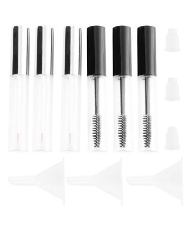 FOMIYES Empty Eyelash Tube 3pcs Mascara Glass Containers Terrarium Mini Empty Eyelashes Bottle Eyelash Brush With Stick Small medium As Shown
