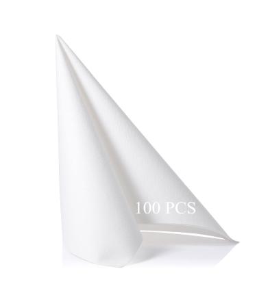 LEKOCH 100 PCs disposable high -quality napkins -like white airlaid napkins 40x40 white for wedding premium quality white - 100PCs