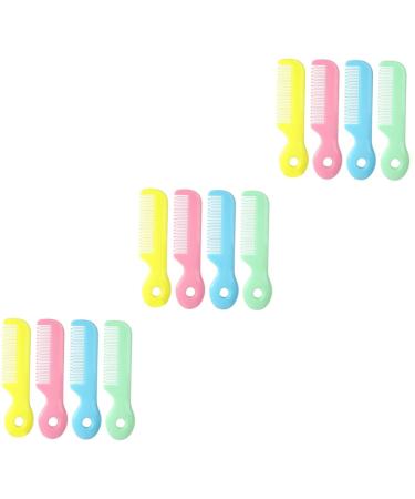 Hemoton Baby Doll Set 12 Pcs Baby Comb Baby Brush Abs Care Hair Brush Set Assorted Colorx3pcs 12X2.7X0.5CMx3pcs