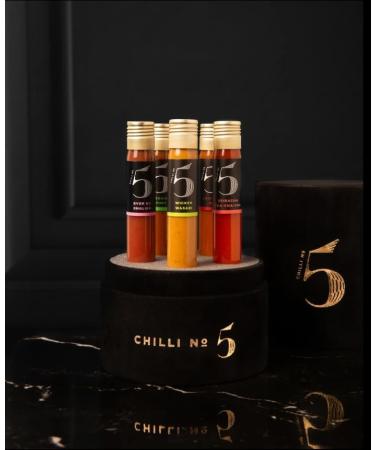 Chilli No.5 | Celebration Collection BBQ Sauce Gift Set Handpicked Collection Exclusive Chilli Blend Healthy Superfoods & Organic Ingredients Vegan No Artificial Flavourings 5 x 25ml Glass Vials - Buy Online on SooperMarket.com