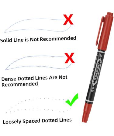 Beavorty 6pcs White Eyebrow Mapping Pencil Makeup Marker Pens Cosmetic Liner Leather Pen 13.9x1.8cm Red - Buy Online on SooperMarket.com