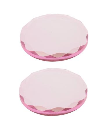 SGerste Adhesive Eyelash Extension Palette Holder - Crystal Glass 4.5cm Pink - 2 Pack for Professional Use - Buy Online on SooperMarket.com