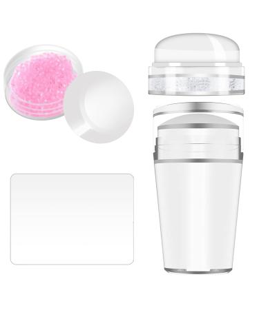 3 pieces of nail art stamper kits clear silicone nail stamp set transparent silicone nail art stamping with scratches French manicure print stamper image for manicure 3 PCs